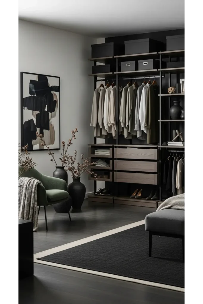 Dark Green Moody Bedroom: 23 Cozy Luxe Ideas 20 Green and Charcoal Palette