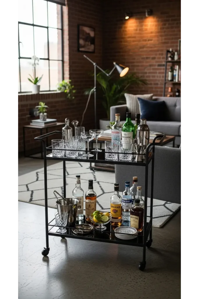  Industrial Bar Cart