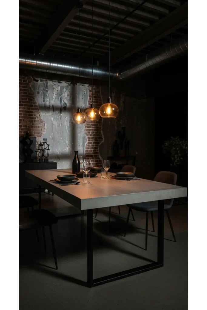 Industrial Concrete Dining Table