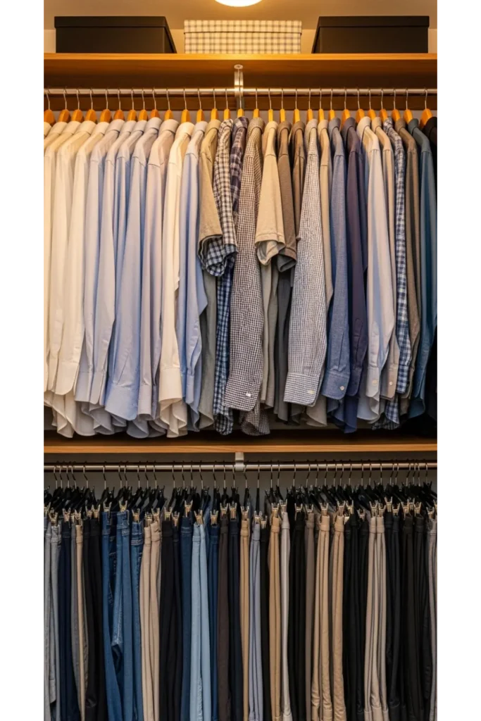 Install Double Hanging Rods