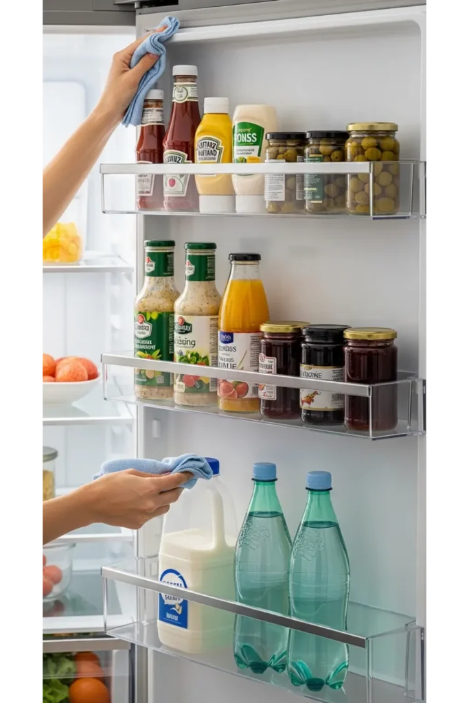 Keep Door Shelves Clean and Organized