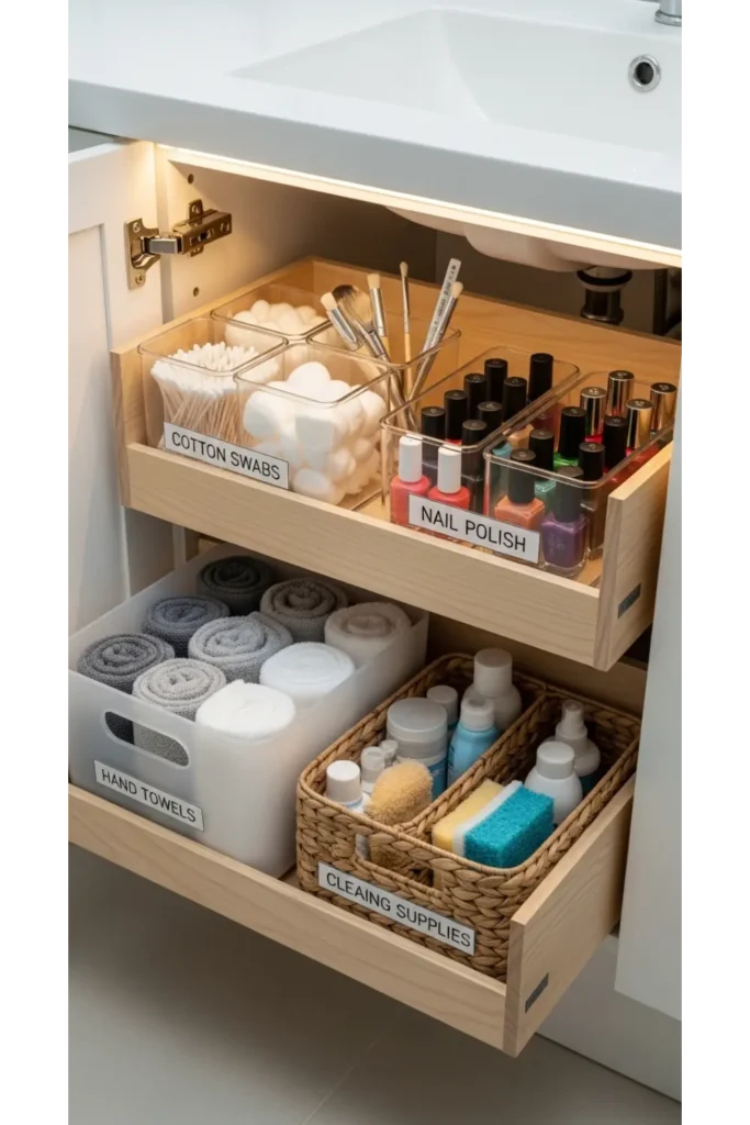 23 Tiny Bathroom Storage Ideas to Maximize Space 8 Ladder Shelf Storage