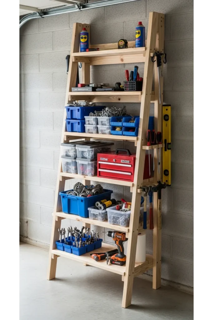 Ladder Style Leaning Shelves