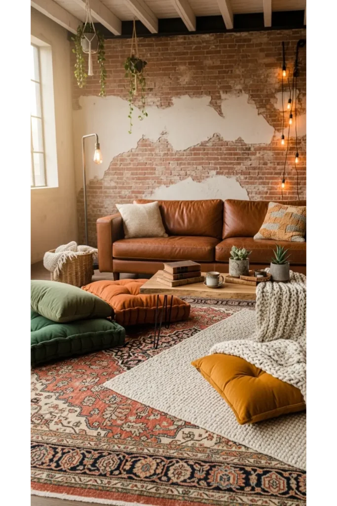 Layered Textured Rugs