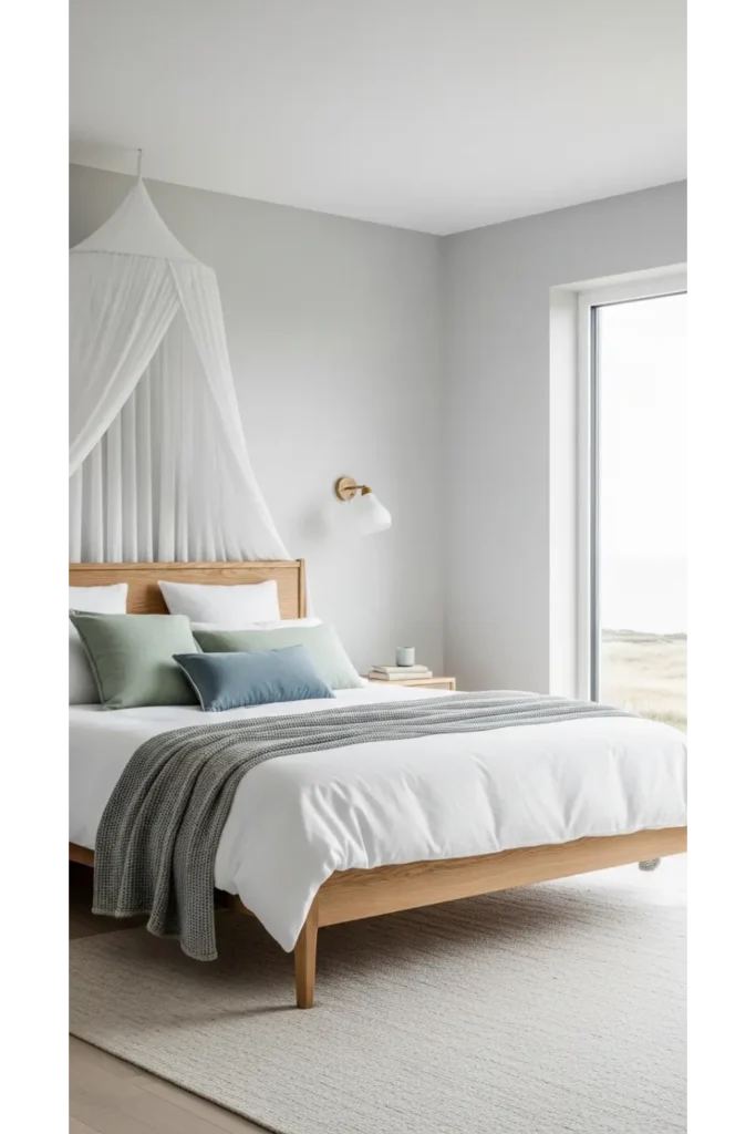 Light Wood Coastal Minimal Bedroom