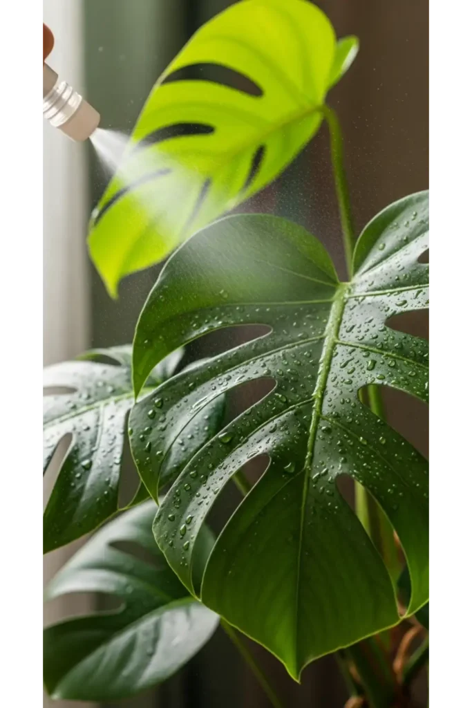 Maintaining Humidity and Clean Leaves