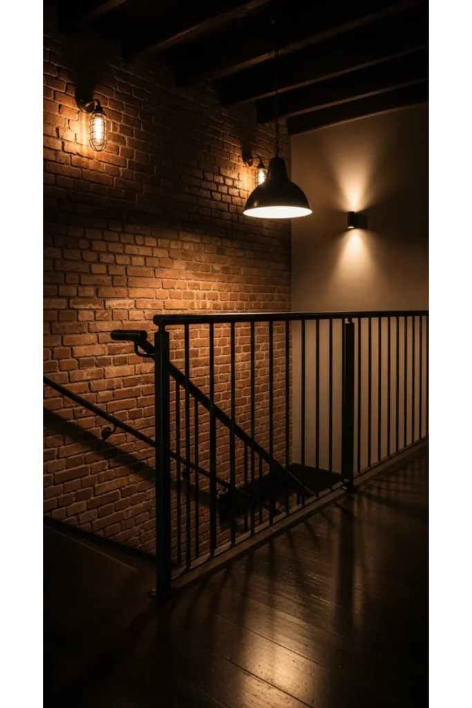 Matte Black Statement Stair Railing