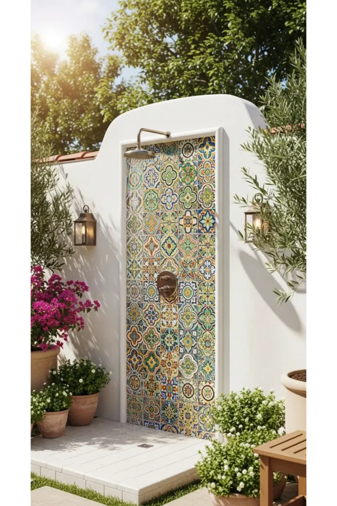 Mediterranean Tile Shower