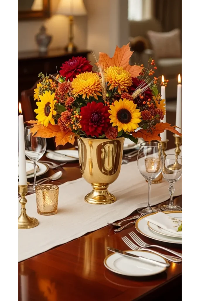 Metallic Gold Accent Arrangement