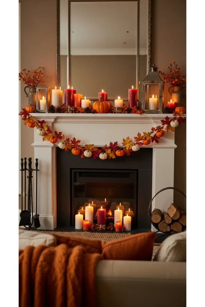  Mini Pumpkin Garland Mantel