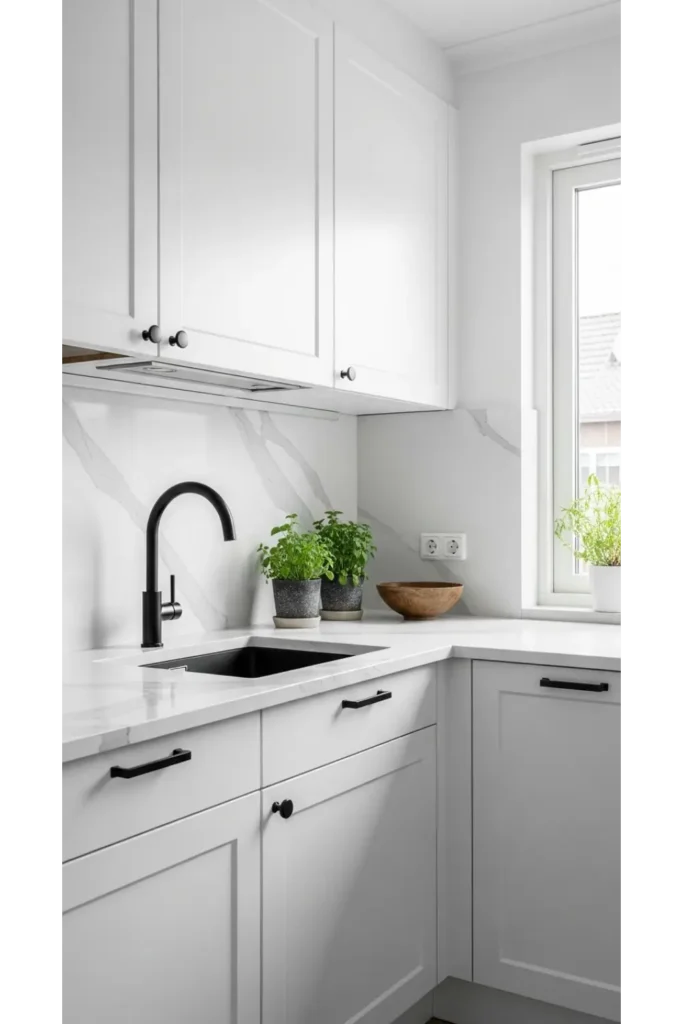 Minimal Black Accent Kitchen