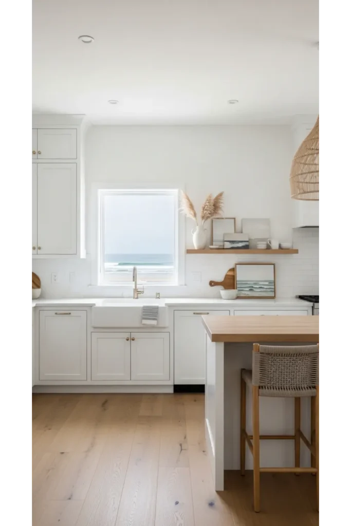 21 Coastal Kitchen Ideas to Make Your Home Feel Beachy 17 Minimal Coastal Kitchen Design