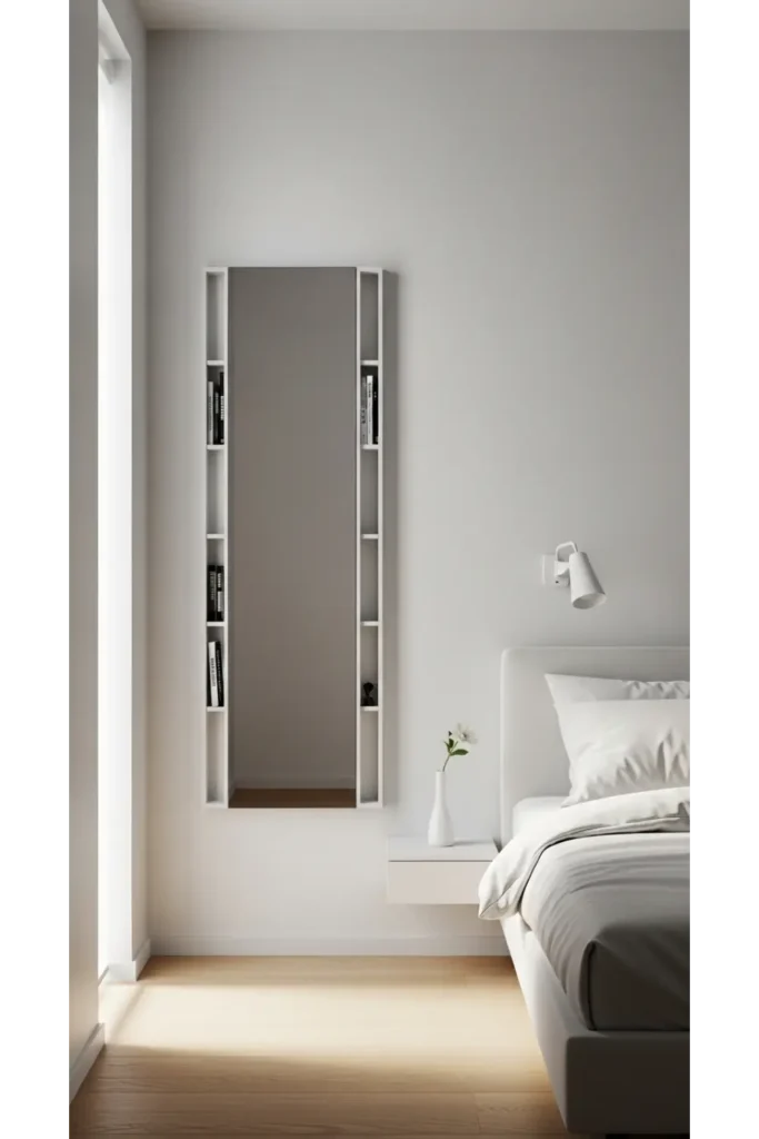 24 Small Room Design Hacks For More Storage Space 9 Mirror Wall Storage With Hidden Compartments