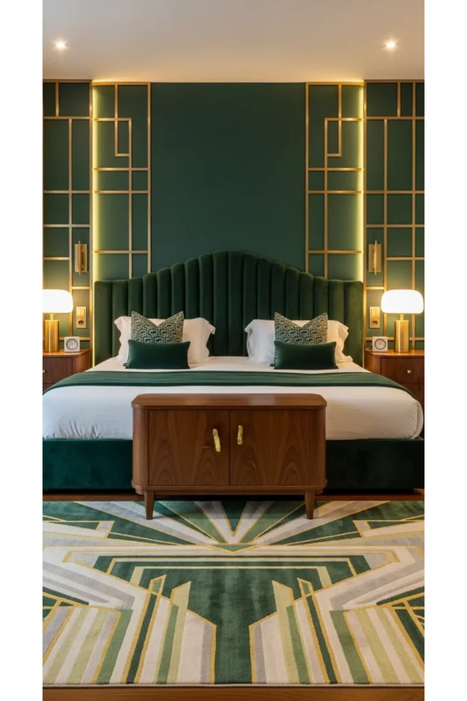 23 male bedroom ideas for a Stylish Upgrade 21 Modern Art Deco Revival