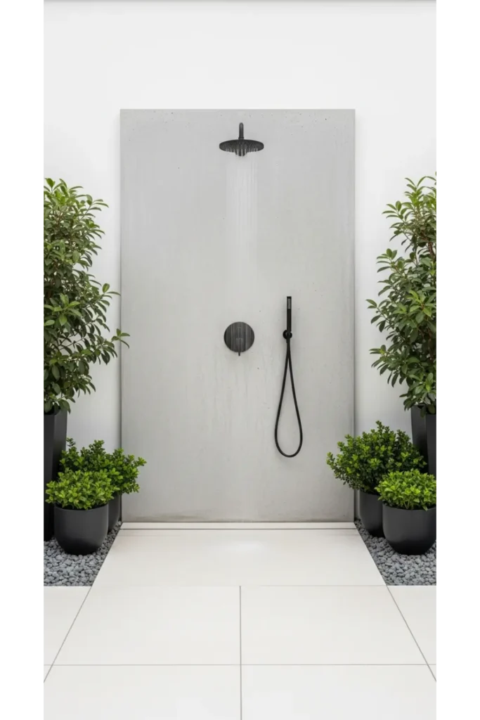 Modern Concrete Wall Shower
