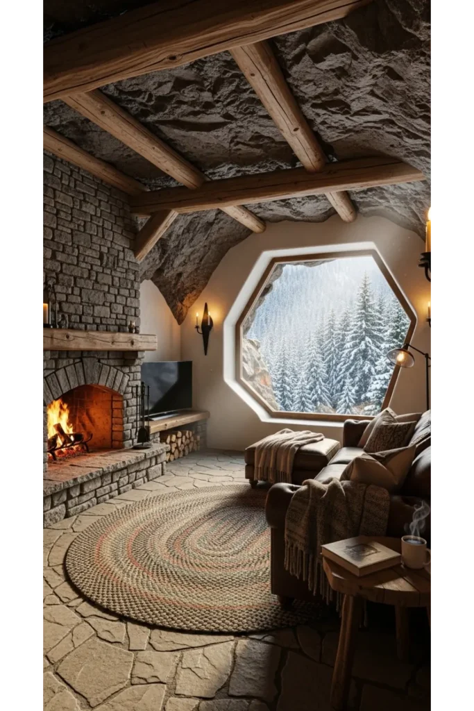 Cave Homes Ideas 23: Stunning & Cozy Living 11 Mountain Lodge Style Cave Home