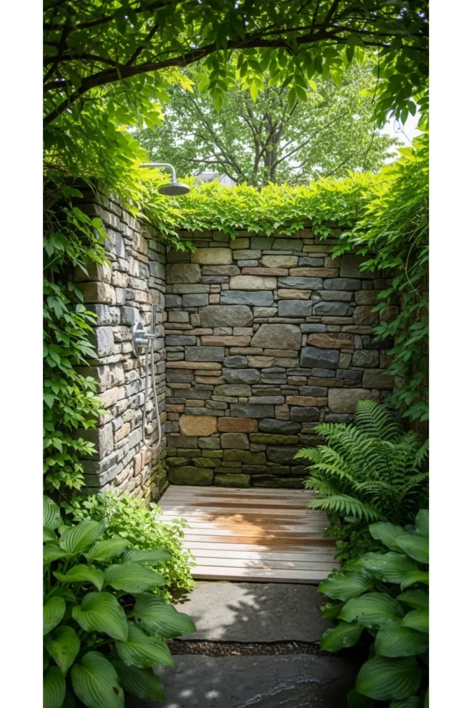  Natural Stone Garden Shower