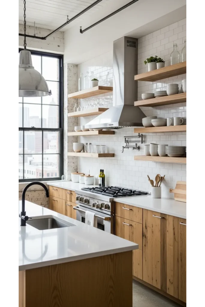 Open Kitchen Shelving