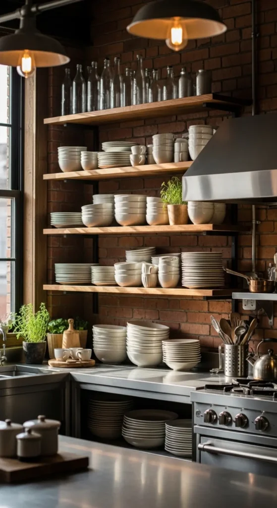 Open Kitchen Shelving