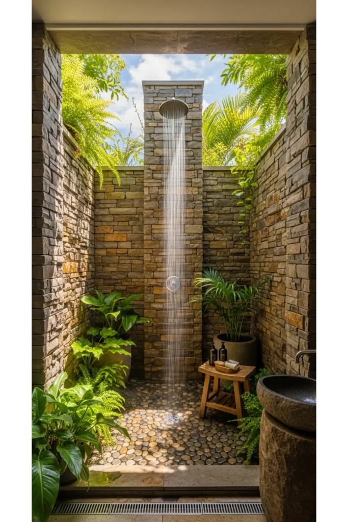 Open Sky Stone Shower