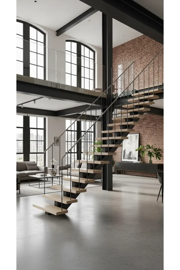 Modern Loft House Design: Stylish Space Ideas 23 20 Open Staircase Design