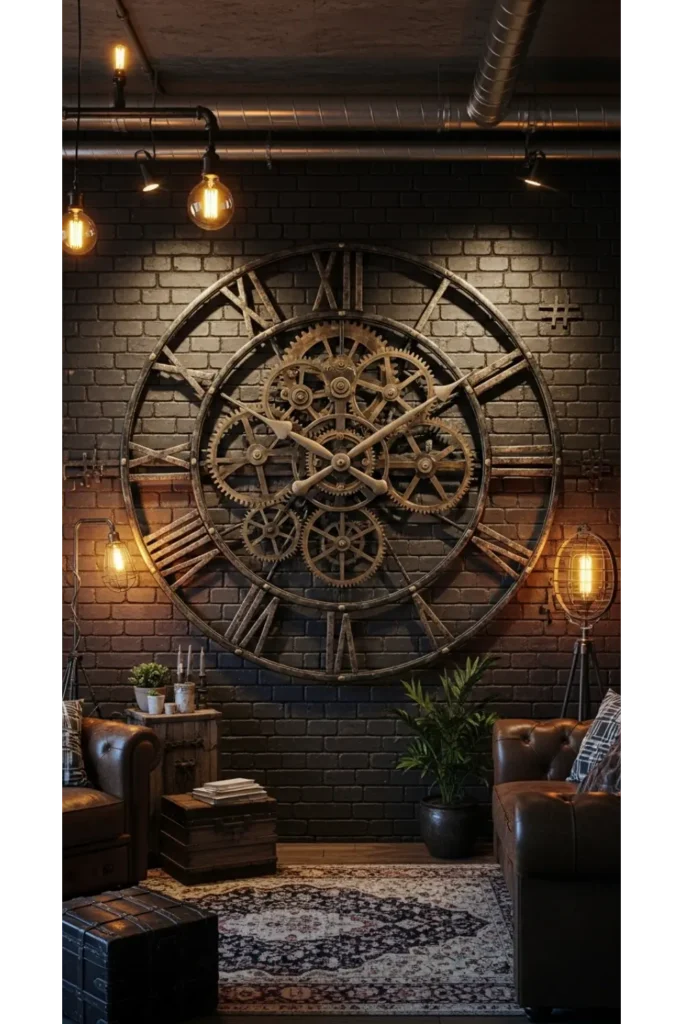  Oversized Industrial Wall Clock