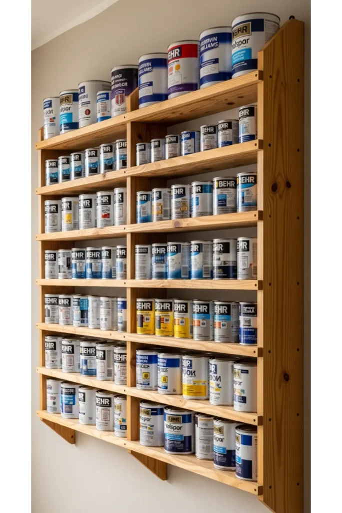 Garage Organization Ideas On A Budget 23 Space Saver 19 Paint Can Storage Rack