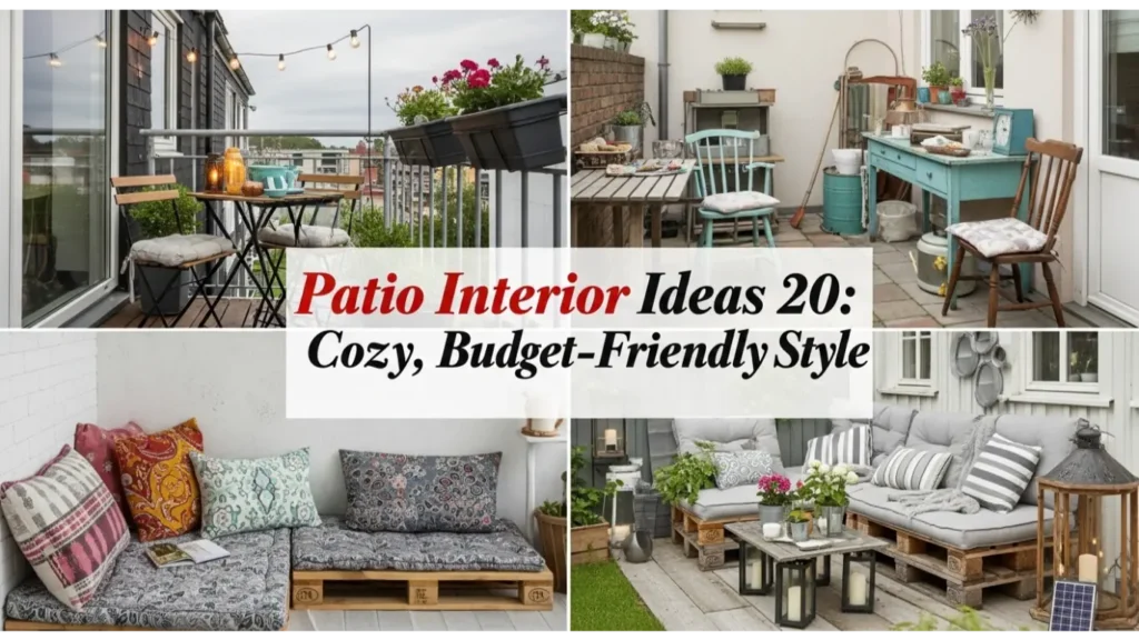 Patio Interior Ideas 20: Cozy, Budget-Friendly Style 3 Patio Interior