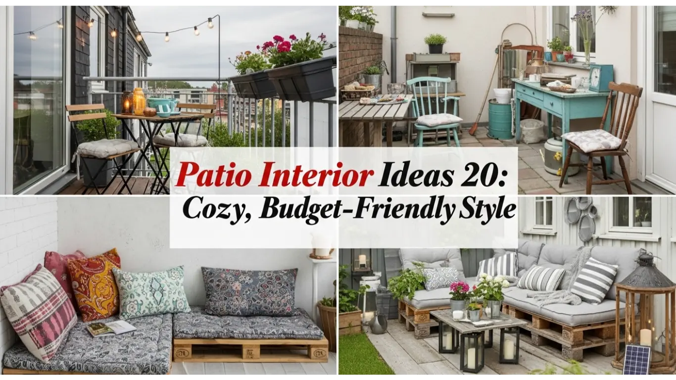 Patio Interior Ideas 20: Cozy, Budget-Friendly Style 1 Patio Interior