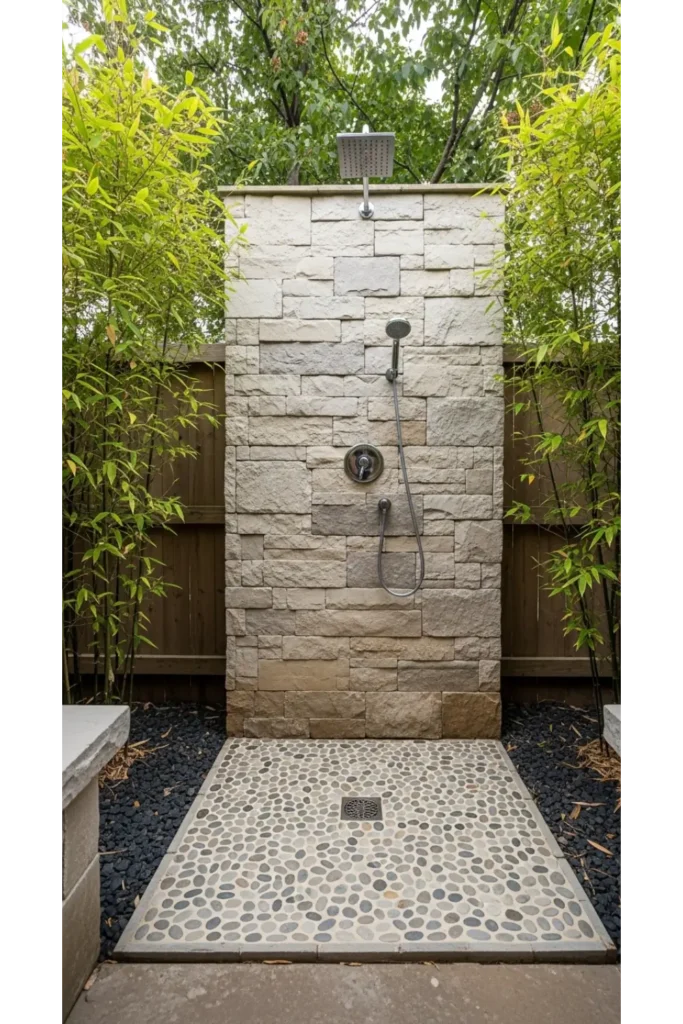 Pebble Floor Spa Shower