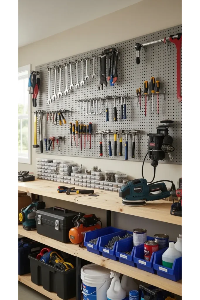  Pegboard Shelving Combo