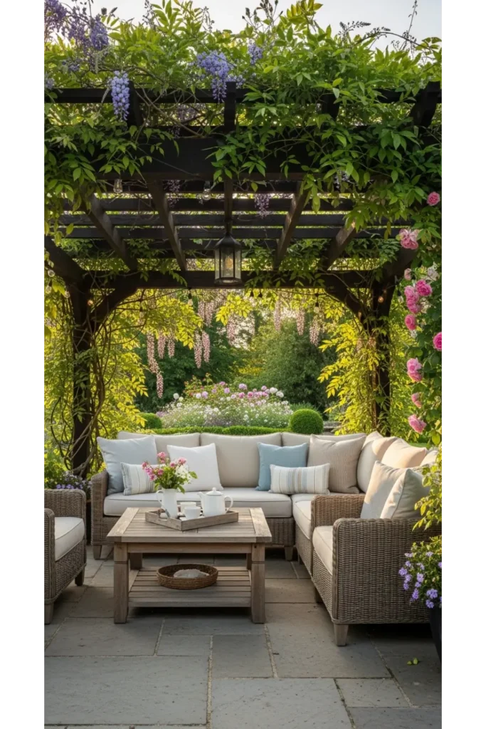 Patio Interior Ideas 20: Cozy, Budget-Friendly Style 19 Pergola Shade Feature