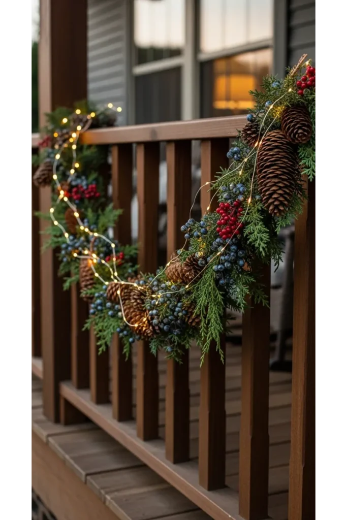 Pinecone and Berry Garland