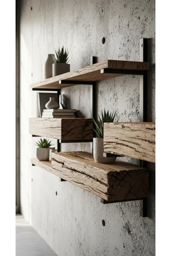 Reclaimed Wood Shelving