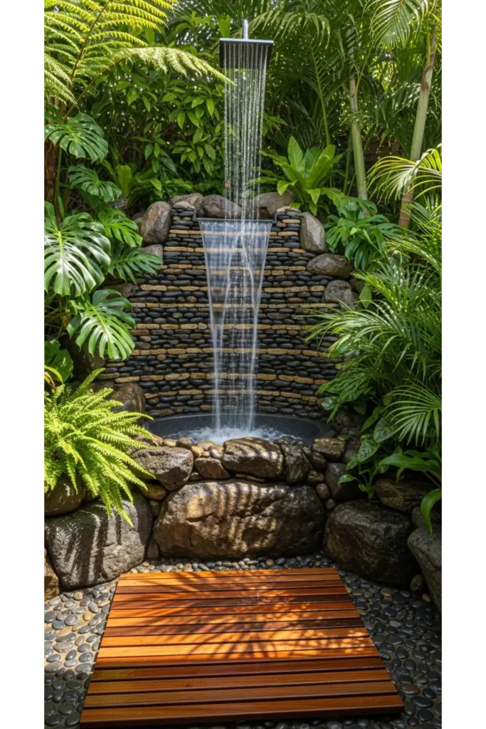  Rock Waterfall Shower