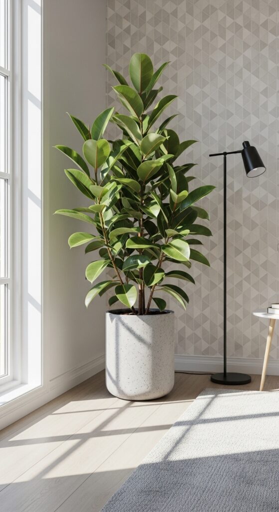 23 Low Maintenance House Plants For Easy Homes 8 Rubber Plant
