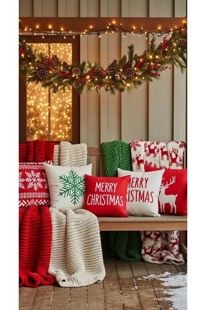 Rustic Bench Holiday Corner