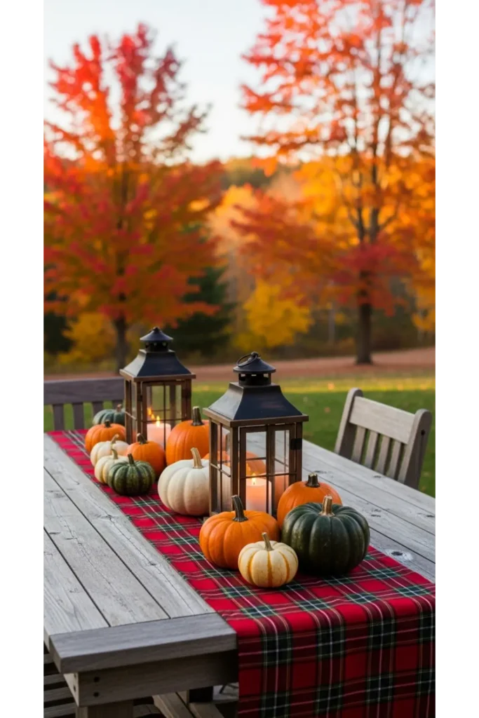 23 farmhouse fall decor ideas for cozy homes 23 Rustic Outdoor Dining Setup