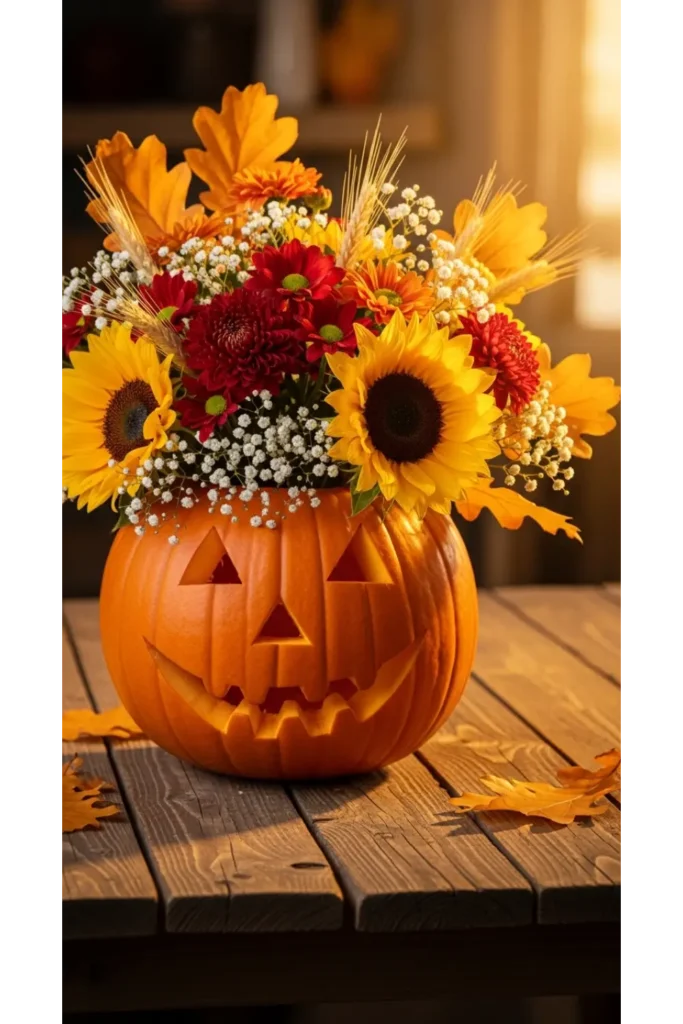 Rustic Pumpkin Bloom Centerpiece