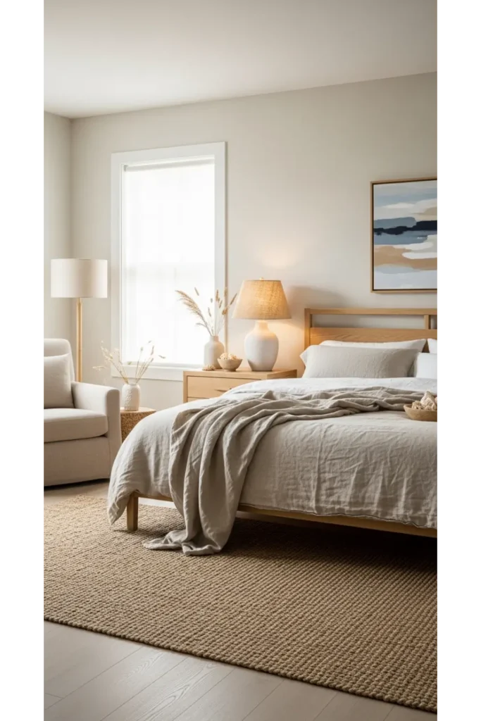 Sandy Neutral Coastal Bedroom