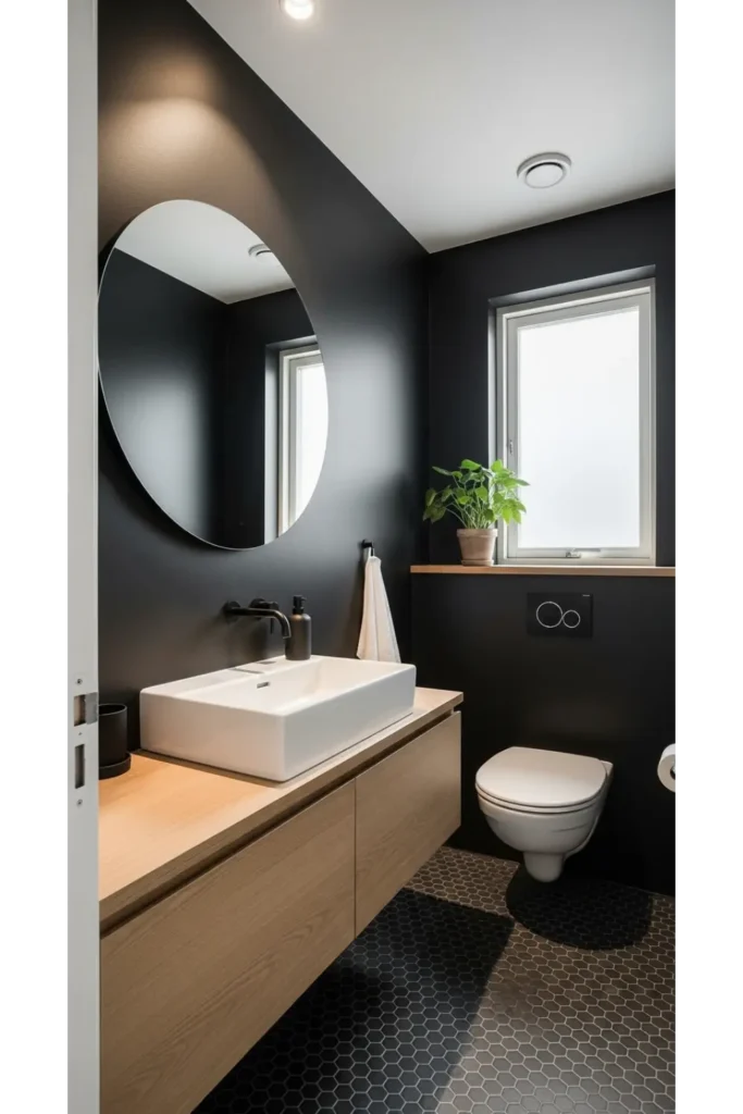 21+ Small All Black Bathroom Ideas That Look Luxurious 13 Scandinavian Black Bathroom