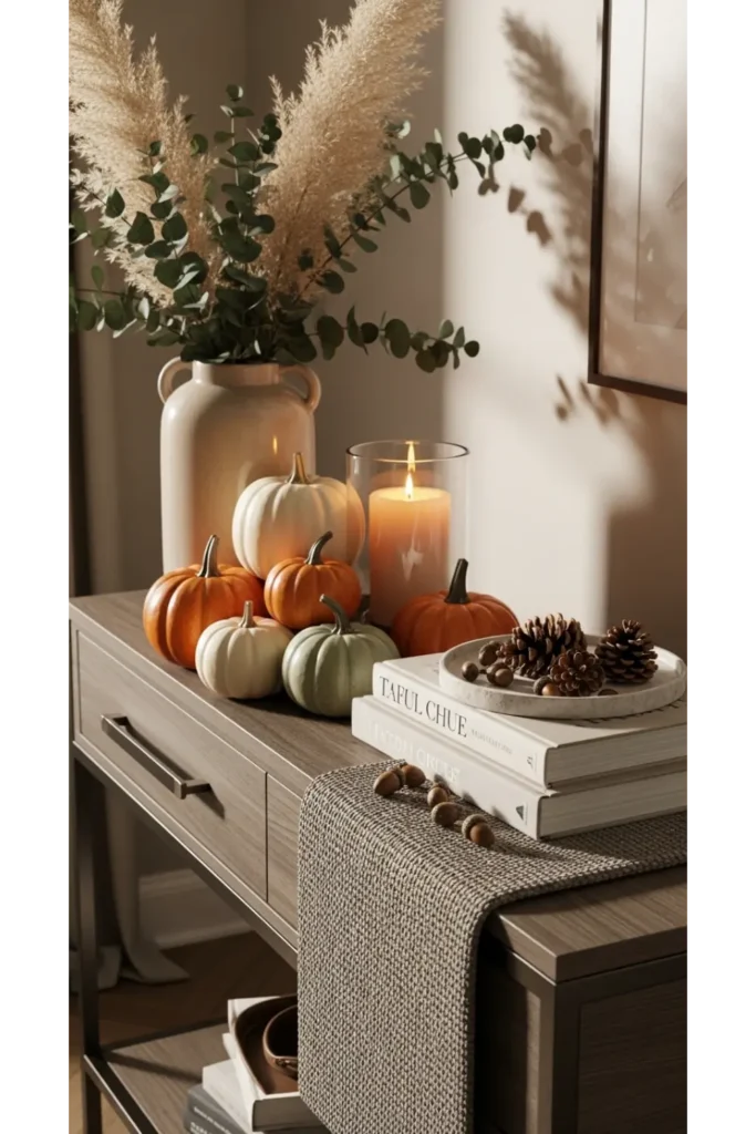 Modern Fall Decor: 23 Easy Ideas for a Cozy Home 23 Seasonal Console Table Styling