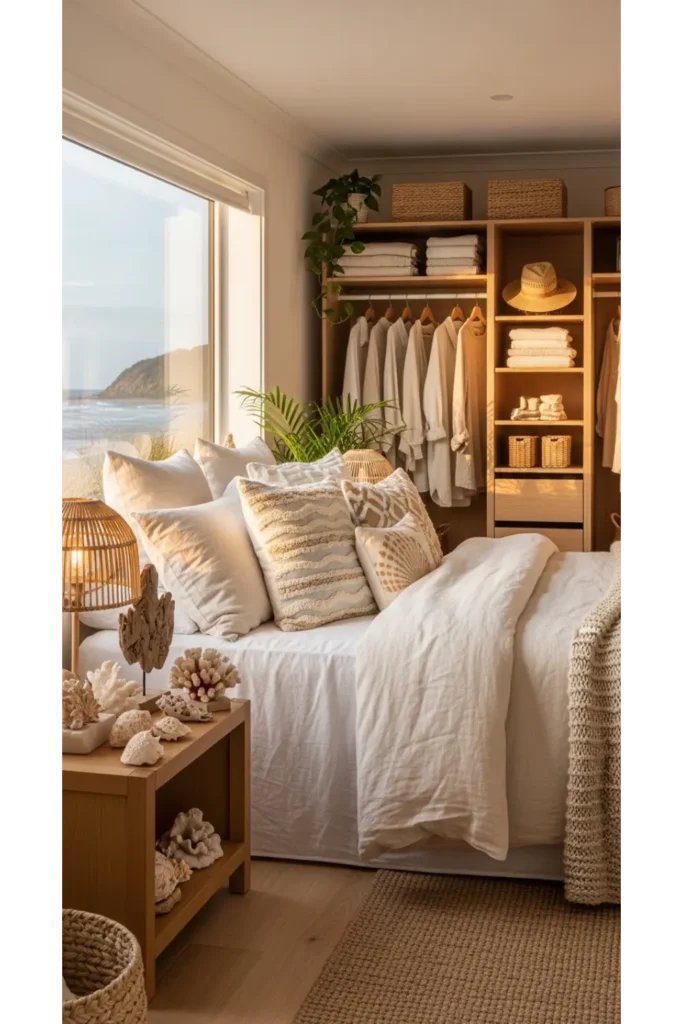 Shell Inspired Neutral Bedroom