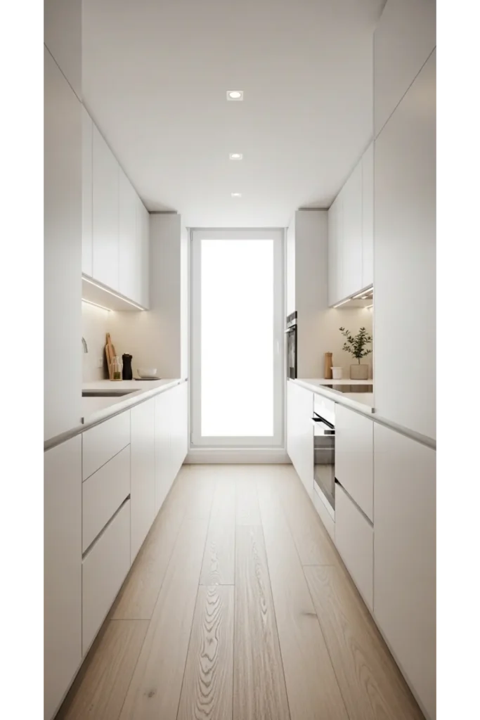 Slim Galley Kitchen