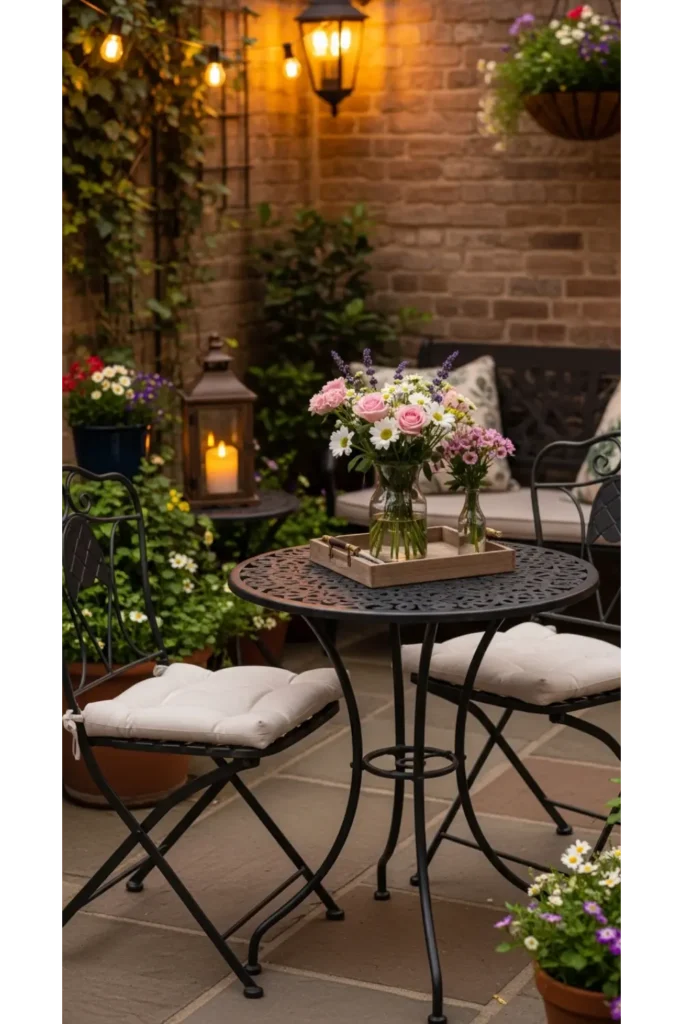 Patio Interior Ideas 20: Cozy, Budget-Friendly Style 11 Small Bistro Dining Setup
