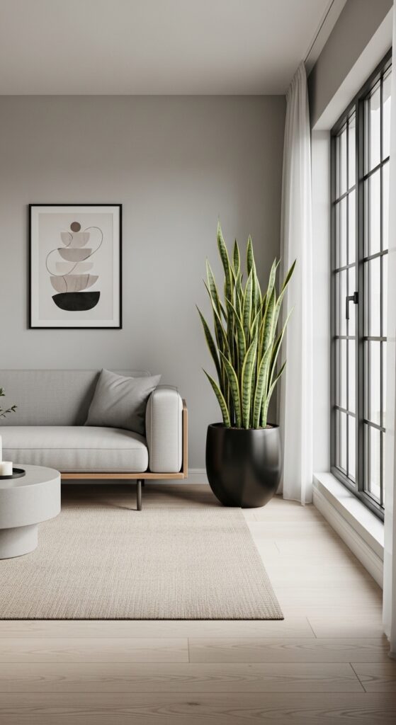 23 Low Maintenance House Plants For Easy Homes 2 Snake Plant