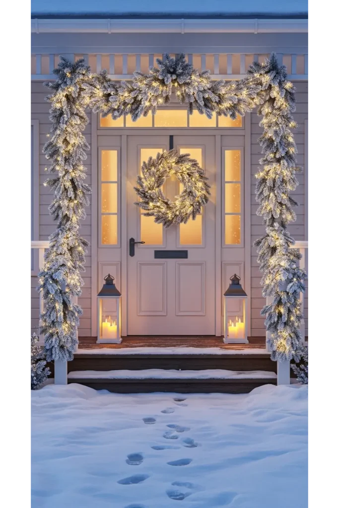 Snowy White Winter Porch