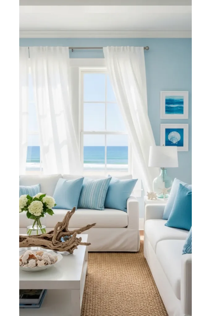 Soft Blue Serenity Living Room
