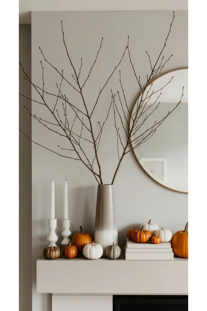 Tall Branch Statement Mantel