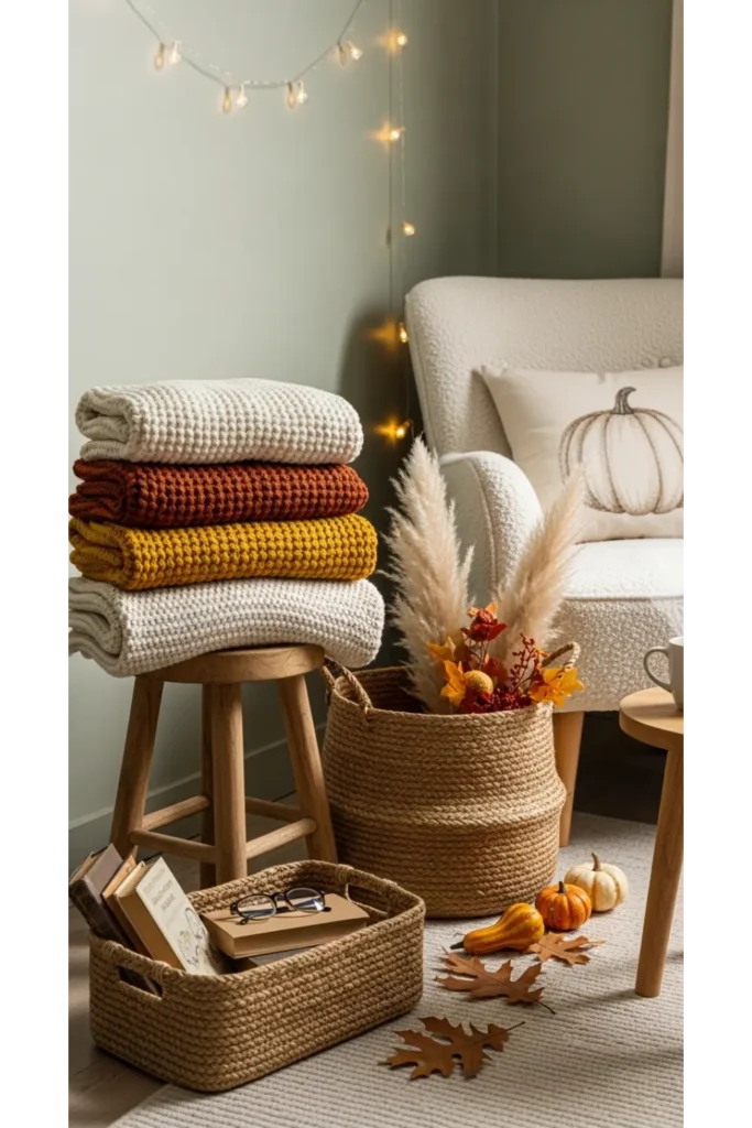 Textured Storage Corners with Natural Fibers